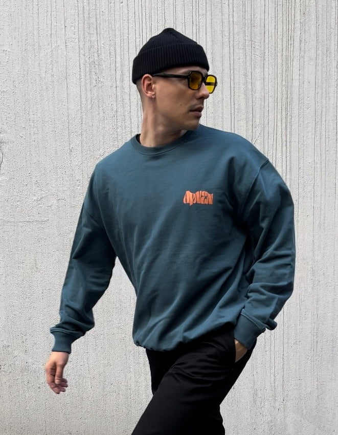 Core Heavy Organic Cotton Midnight Green Sweatshirt