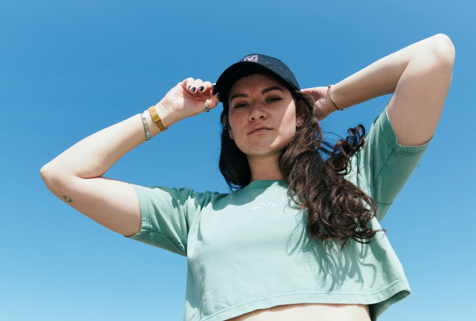 Organic Cotton Sage Crop Top